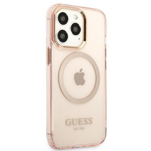 Guess GUHMP13LHTCMP iPhone 13 Pro / 13 6,1" różowy/pink hard case Gold na Arena.pl