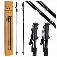 KIJE TREKKINGOWE DO NORDIC WALKING LINE SPORT REGULOWANE LEKKIE CZARNE