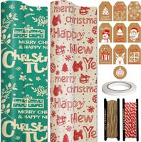 Papier prezentowy do pakowania prezentów świąteczny ozdobny 0,43x15 m 2 szt