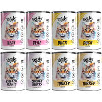 MOKRA KARMA DLA KOTA TufTuf Puszka mielonka MIX SMAKÓW ZESTAW 8x400g