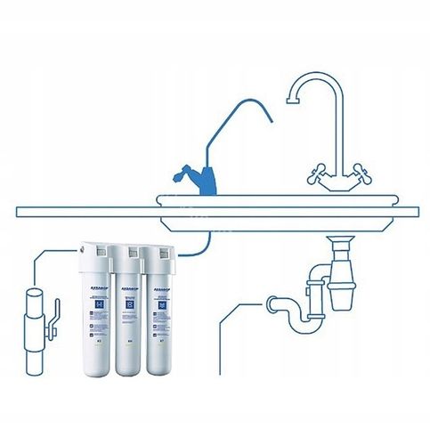 Podzlewowy filtr do twardej wody Aquaphor KRYSZTAŁ H zmiękczający do kuchni na Arena.pl
