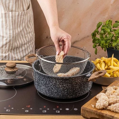 garnek marmurowy z koszem do smażenia kinghoff kh-1985 4l na Arena.pl