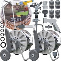 WÓZEK ALU WĄŻ OGRODOWY 4-WARSTWOWY 1/2 50 METRÓW BEST POLSKA ZRASZACZ