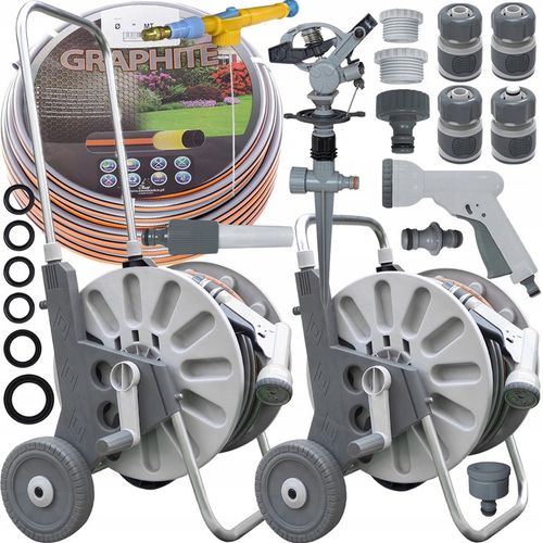 WÓZEK ALU WĄŻ OGRODOWY 4-WARSTWOWY 1/2 50 METRÓW BEST POLSKA ZRASZACZ na Arena.pl