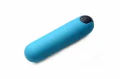 bang! bullet vibrator blue - model z pilotem, wodoodporny, kompaktowy