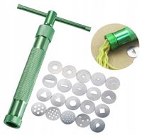 2 x PISTOLET WYCISKACZ DO LUKRU MASY CUKROWEJ DEKORATOR + 20 KOŃCÓWEK