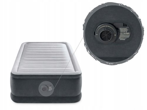 Materac jednoosobowy Intex 191 x 99 x 46 cm szary 64412 FIBER-TECH na Arena.pl