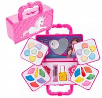 ZESTAW DO MAKIJAŻU DLA DIEWCZYNKI CIENIE DO POWIEK LAKIER W WALIZCE UNICORN