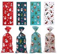 MIX ŚWIĄTECZNE FOLIOWE TOREBKI CELOFANY 27cm 50szt CHOINKA ŚWIĘTA MIKOŁAJKI