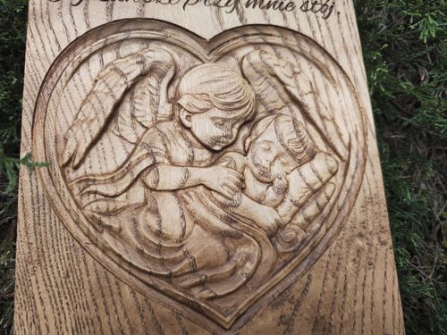 Pamiątka GRAWER Chrztu Świętego Anioł Stróż Prezent Chrzciny Obraz 30 cm na Arena.pl