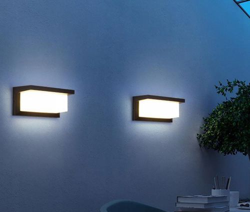 Lampa elewacyjna ogrodowa kinkiet zewnętrzny MODERN 12W LED czujnik na Arena.pl