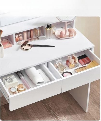 Toaletka biała lustro kosmetyczna oświetlenie 9 LED na Arena.pl