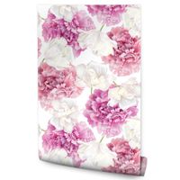 Tapeta Różowe PEONIE Białe Tulipany Kwiaty Natura Do Salonu