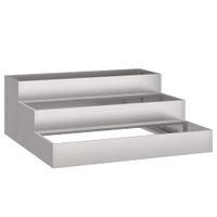 Doniczka ogrodowa Srebrny 90 x 90 x 35 cm stal nierdzewna