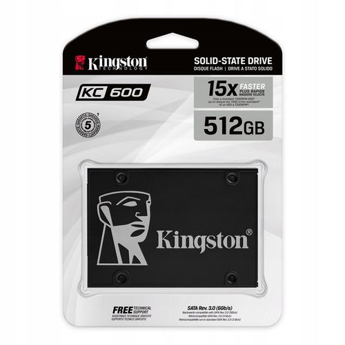 Dysk SSD Kingston KC600 512GB 2,5" SATA III na Arena.pl
