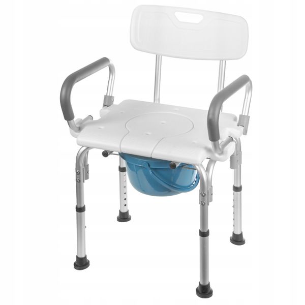 KRZESŁO PRYSZNICOWE WC TOALETA Z OTWOREM SANITARNE zdjęcie 2