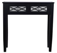 Konsola lustrzana z 2 szufladami wzór marokański czarna