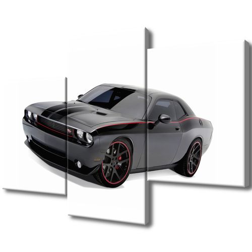Obraz Tryptyk 90X60 Rt Dodge Challenger Blacktop na Arena.pl