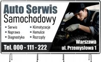 BANER REKLAMOWY 200x100cm projekt w cenie AUTO SERWIS samochodowy