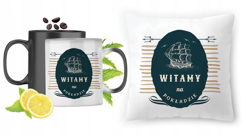 Na Powitanie W Pracy Zestaw Kubek Magiczny + Poduszka Z Nadrukiem Ze Zdjęci zdjęcie 1