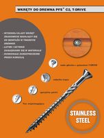 wkręt do drewna twardego tropic c2 4*50mm t15 - 2 sto - spk 4*50 t