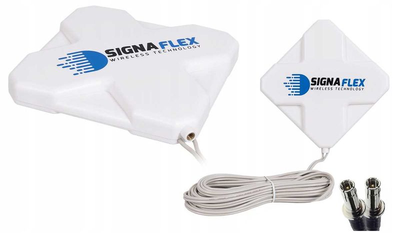 Zestaw Antena Signaflex Mini X-Cross 2X20Dbi 5M Crc9 Biała + Mapa Bts zdjęcie 5