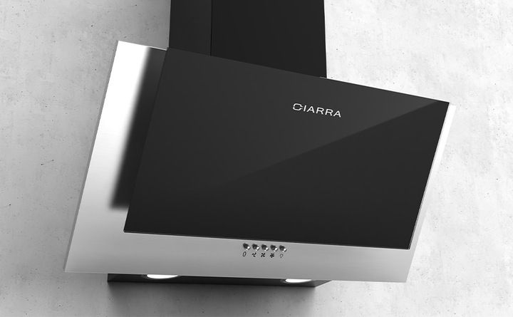 Ciarra CBCB6736C okap naścienny 60 cm, 380 m³/h, oświetlenie LED, 2 filtry zdjęcie 15