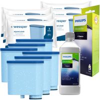 6x Wessper filtr do wody do ekspresu Philips Saeco + odkamieniacz Philips