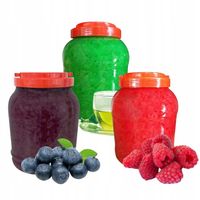 Zestaw Nata De Coco żelki do Bubble Tea jagoda malina herbata 3 x 3,8 kg