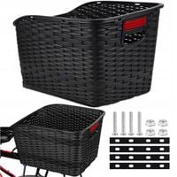 KOSZYK ROWEROWY KOSZ NA BAGAŻNIK ROWER TYLNY POJEMNY Z ODBLASKIEM