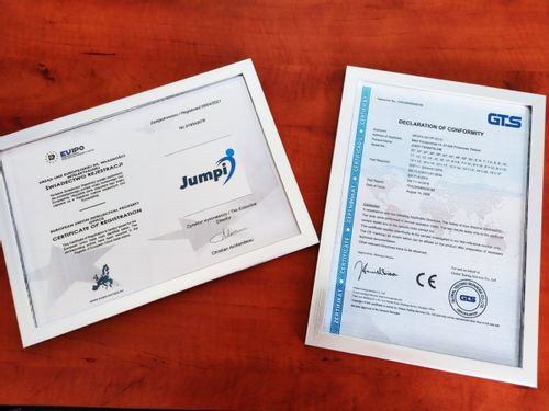 Emaga Trampolina Ogrodowa Jumpi 487cm/16FT Maxy Comfort Plus Czerwona na Arena.pl