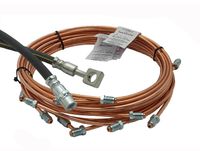 BMW E46 Zestaw przewodów hamulcowych sztywnych oraz elastycznych Oś Tylna