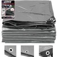 PLANDEKA UNIWERSALNA WZMACNIANA 8x12 M SZARA VERKE V50028 120 g/m