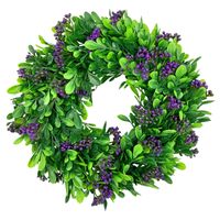 WIANEK NA DRZWI JESIENNY BUKSZPANOWY STROIK WIENIEC NA GRÓB CMENTARZ