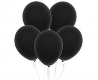 balony decomex 11" 28cm pastel czarne 100szt. d2-p180