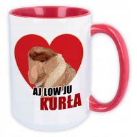 DUŻY Kubek XXL Czerwon Prezent na WALENTYNKI Wzory