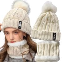 CZAPKA I KOMIN ZESTAW DAMSKA ZIMOWA OCIEPLANA