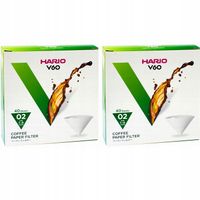 Filtry papierowe Hario do kawy dripa V60 VCF-02 biały 2op x 40 szt ( BOX )