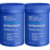 Cytrynian potasu BICAPS potassium - ForMeds Potas - 2x60 kapsułek