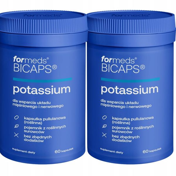 Cytrynian potasu BICAPS potassium - ForMeds Potas - 2x60 kapsułek zdjęcie 1