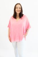 Różowa Oversizowa Bluzka Sweterek UNI