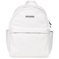 Biały mały skórzany plecak damski elegancki plecaczek A5 Beltimore P15