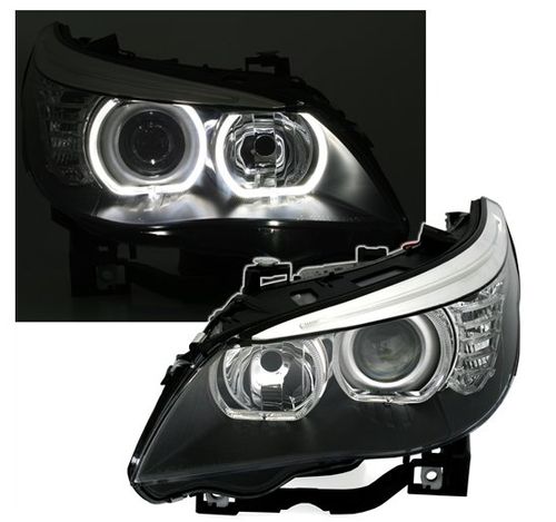 Reflektory Lampy BMW E60 E61 04-07 BIAŁE RINGI LED na Arena.pl