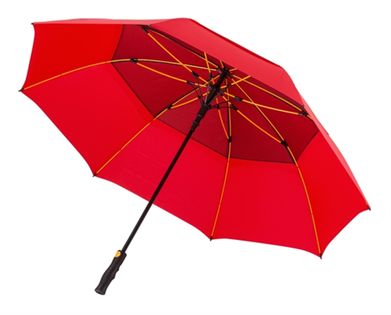 Bardzo mocny i duży parasol sztormowy Falcone, czerwony