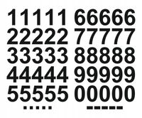 NAKLEJKI wycinane ploterowo CYFRY LICZBY kropki kreski samoprzylepne 4 cm