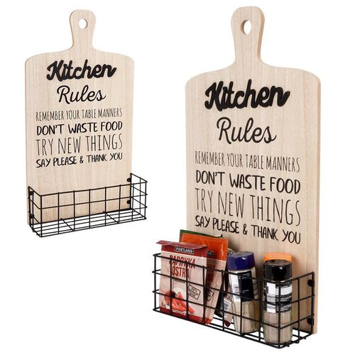 Półka Kuchenna Ścienna Koszyk na Pojemniki Przyprawy Butelki Drobiazgi na Arena.pl