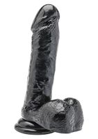 Dildo 7 Inch With Balls Black