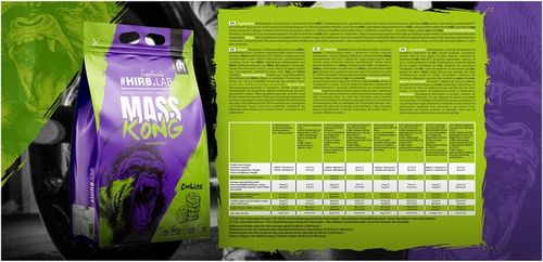 ODŻYWKA NA MASĘ GAINER GEJNER MASS KALORIE BIAŁKO PROTEIN 3000g Hiro.Lab na Arena.pl