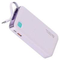 usams powerbank ze zwijanym kablem usb-cretractable 10000 mah pd 20w