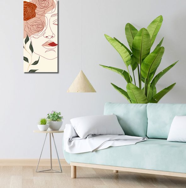 Obraz 30x70cm Beż i Twarz zdjęcie 2